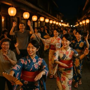 黒石よされ祭りの夜