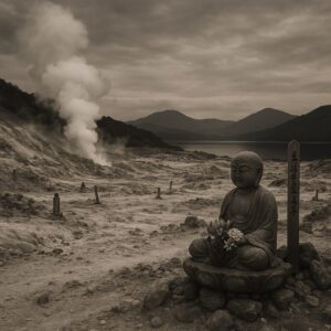 恐山の神秘的風景