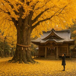 熊野奥照神社の黄金イチョウ