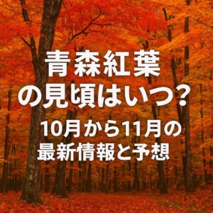 青森紅葉の見頃はいつ？10月から11月の最新情報と予想