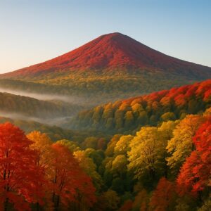 八甲田山の紅葉景色