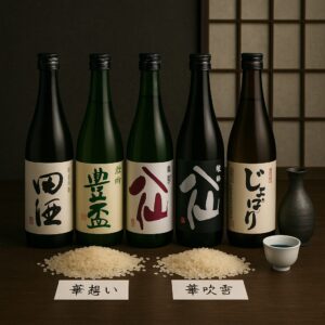 青森地酒の瓶撮影
