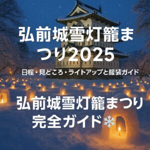 弘前城雪灯籠まつり2025｜日程・見どころ・ライトアップと服装ガイド弘前城雪灯籠まつり完全ガイド❄️