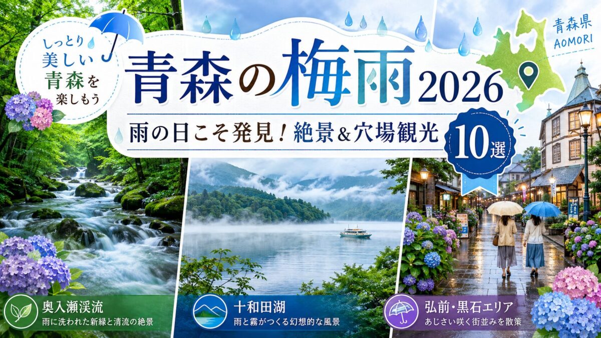 青森の梅雨2026｜雨の日こそ発見！絶景＆穴場観光10選